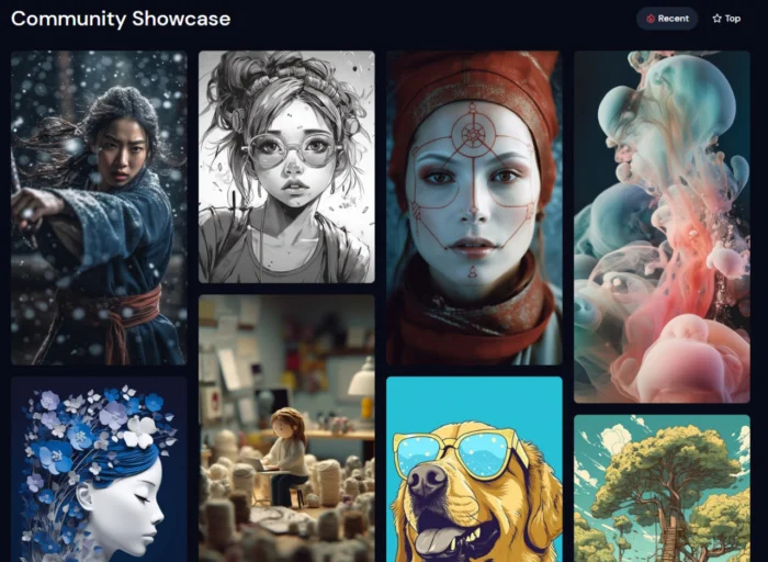 Colagem de imagens de estilos variados criadas por Inteligência Artificial